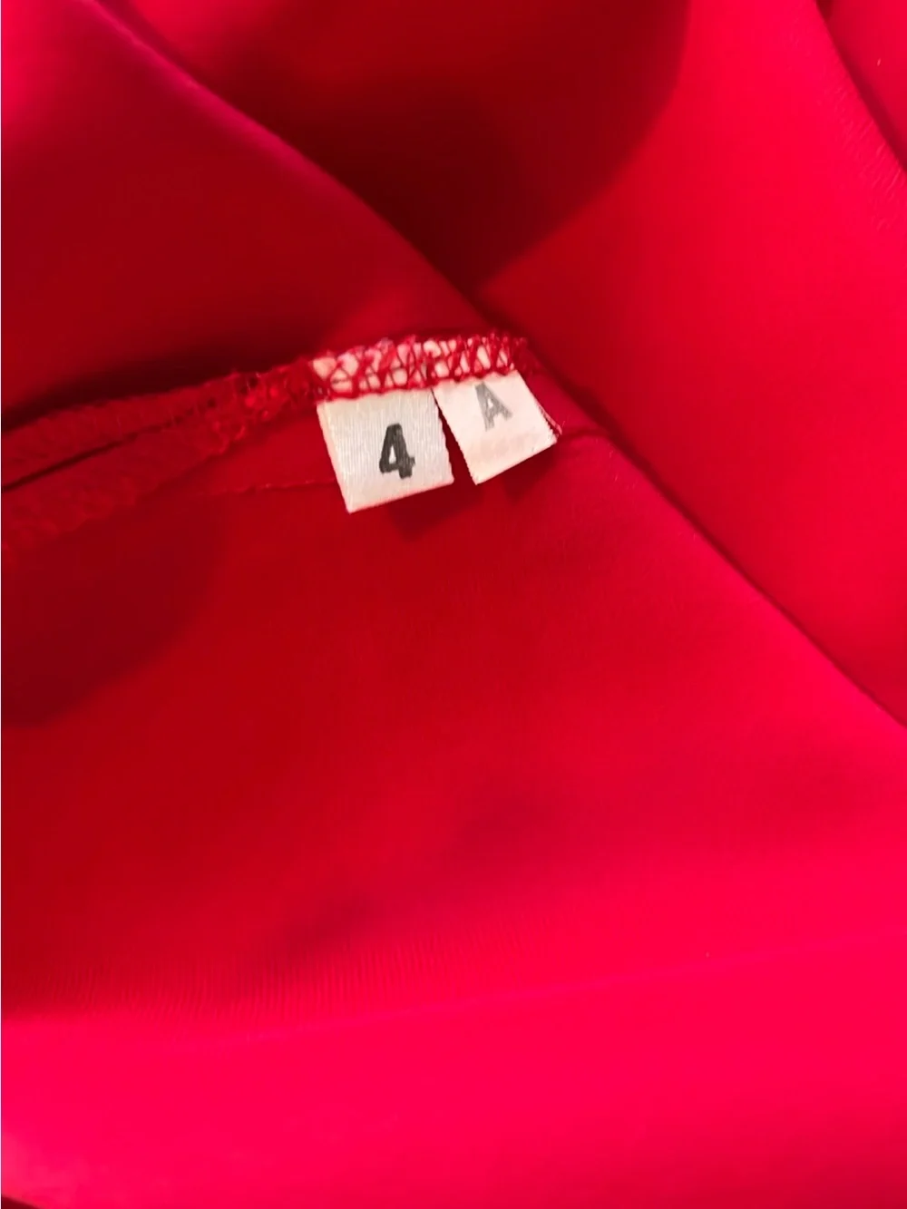 VTG Red Silk Button-Down Blouse Size 4 Feminine Drapey - Picture 6 of 9
